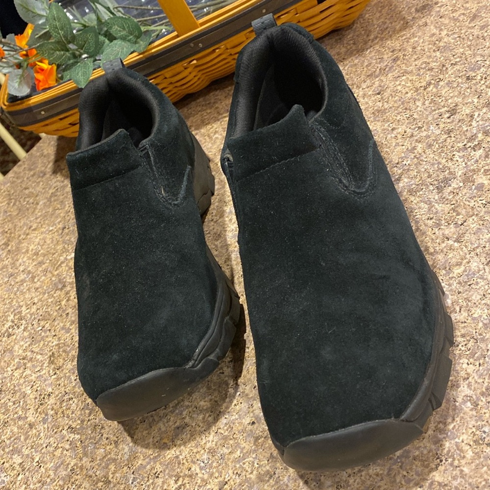 L.L. Bean Black Insulated Suede Comfort Mocs With Arctic Grip Size 11 Medium GUC